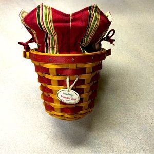 Longaberger 2007 Tree Trimming Collection Peppermint Stripe Basket Set